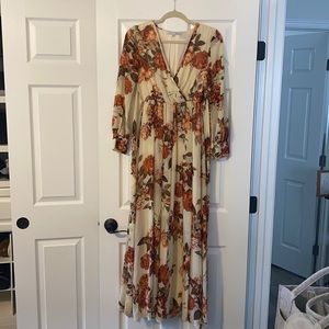 Fall Floral Maxi Dress